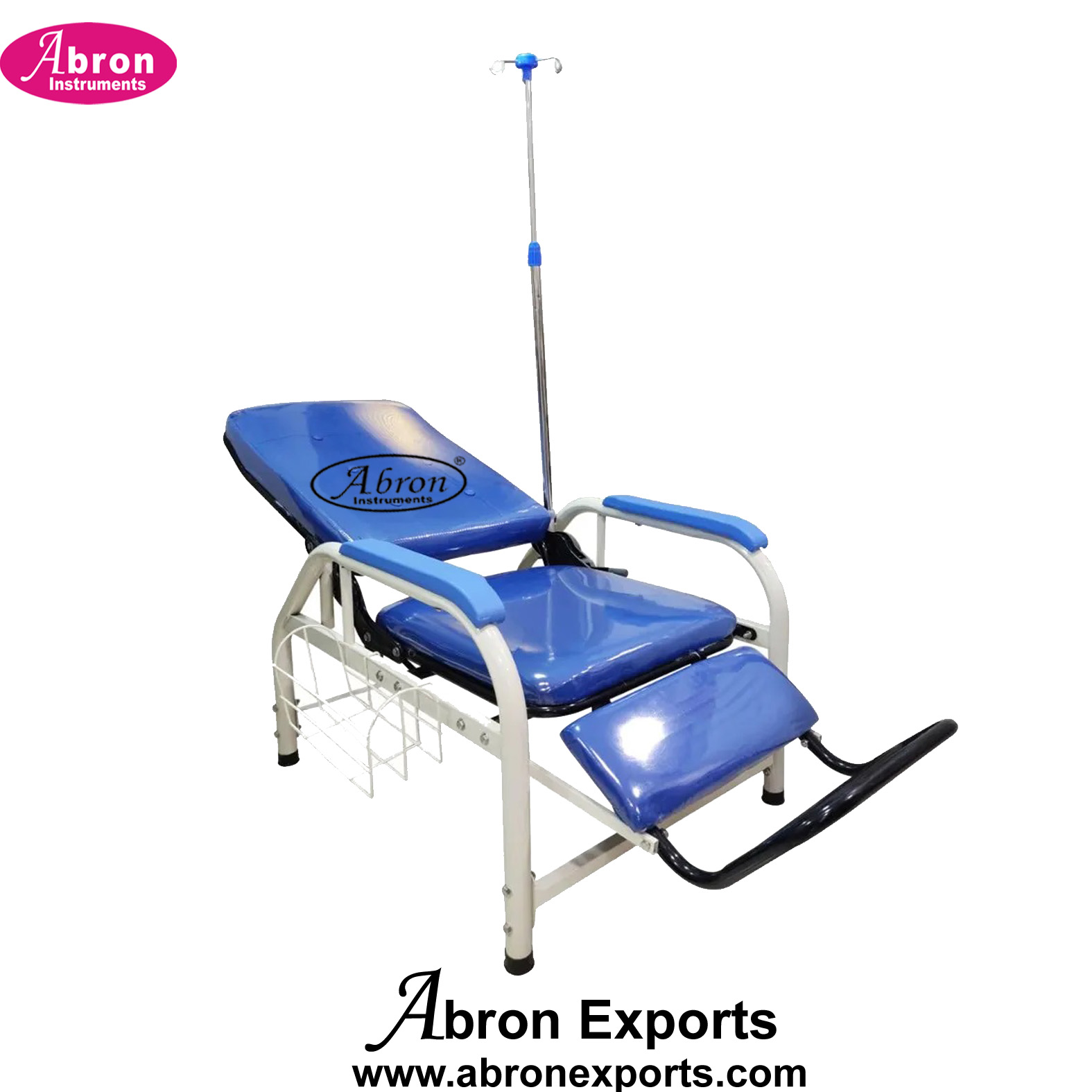 Hospital Manual Blood Donor Chair Cum Stretcher Back Adjustable Blood Transfusion Chair With IV Stand Abron ABM-2275BCH3 